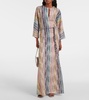 Sequined lamé maxi dress