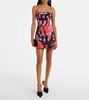 Printed satin minidress