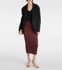Jersey pencil skirt