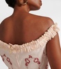 Achiote Florero embroidered linen maxi dress