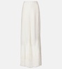 Fringed wide-leg pants