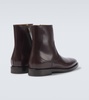 Polished leather ankle boots