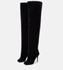 Decollete Cuissardes suede knee-high boots