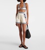 Marine striped cotton bra top
