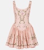 Pluma Wisteria floral corset cotton dress