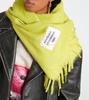 Logo wool-blend scarf