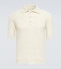 Cotton-blend bouclé polo shirt