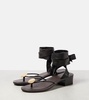 Cord leather thong sandals