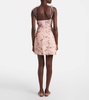 Agustina Wisteria floral linen beach cover-up