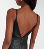 Studded leather minidress