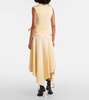 Cutout asymmetric jersey midi dress