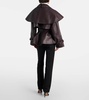 Tim caped leather jacket