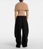 Mid-rise wide-leg pants