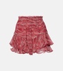 Sornel ruffled printed shorts