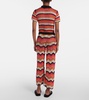 Cotton crochet wide-leg pants