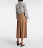 Caterina pleated wool midi skirt