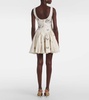 Pluma Lymanopoda appliqué linen corset dress