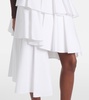 Spiral ruffled miniskirt