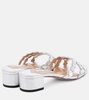 Crystal Mirage embellished leather mules