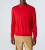 Virgin wool polo sweater