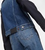 Twill-paneled denim jacket