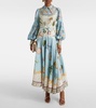 Bath House printed linen-blend shirt dress