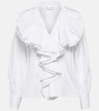 Ruffled cotton shirt