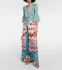 Vintage printed silk maxi dress
