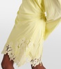 Cutout lace-trimmed minidress