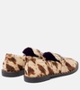 Falabella printed velvet loafers