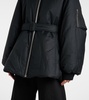 Belted cotton-blend jacket
