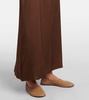 Rose silk satin maxi dress