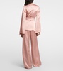 Bridal Occhi belted silk jacket