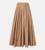 Gea pleated tafeta maxi skirt
