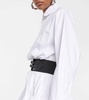 Belted cotton poplin shirt