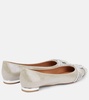 Gatsby embellished satin ballet flats