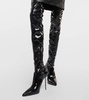 Lidia latex over-the-knee boots