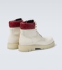 Haddock Intrecciato leather lace-up boots