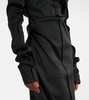 Draped twill gown