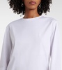 Face cotton-blend jersey top
