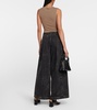 Distressed wide-leg jeans