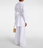 Tea belted cotton poplin blouse