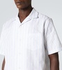 Striped cotton bowling shirt
