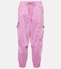 High-rise cotton cargo pants