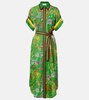 Fiesta printed belted shirt dress