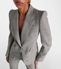 Houndstooth wool blazer