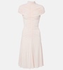Ruched jersey midi dress