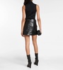 Faux-leather miniskirt