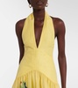 Dahlia floral linen-blend maxi dress