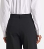 High-rise wool-blend wide-leg pants